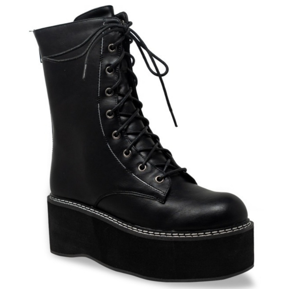 ππππππΎπππΏπ€Obsessed With You Platform Boot - BLACK - Picture 2 of 3